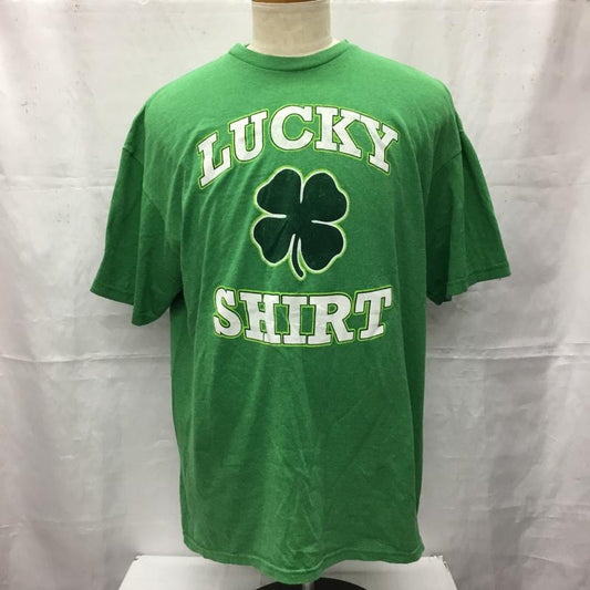 古着 USED Tシャツ 半袖 半袖カットソー プリントTシャツ クルーネックカットソー XL プリント 緑 / グリーン /  メンズ USED 古着 中古 10106484