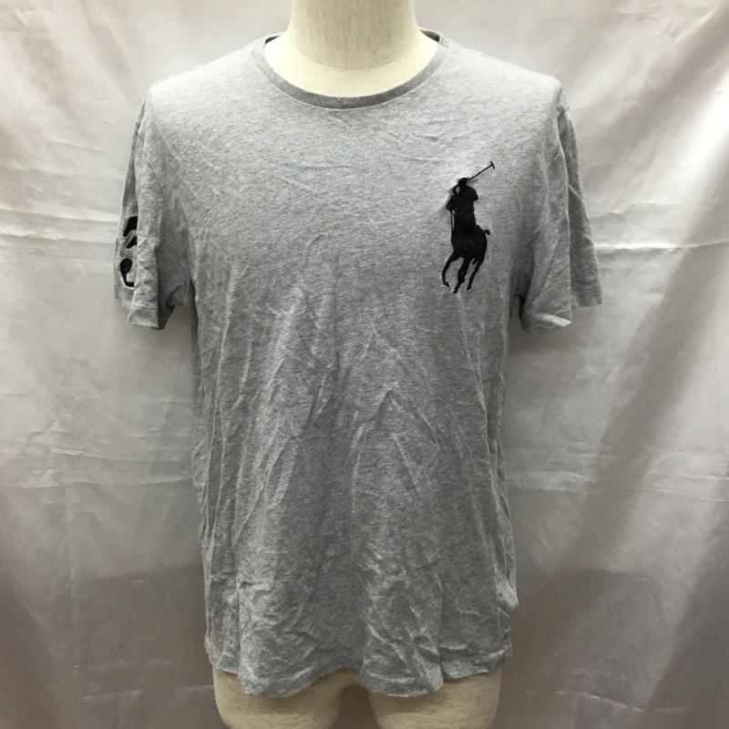 ポロラルフローレン POLO RALPH LAUREN Tシャツ 半袖 半袖カットソー プリントTシャツ クルーネックカットソー M ロゴ、文字 灰 / グレー /  メンズ USED 古着 中古 10116124