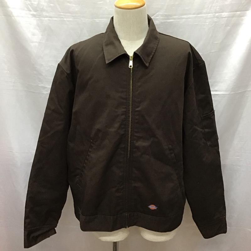 ディッキーズ Dickies ジャケット、上着 ジャンパー、ブルゾン L 無地 茶 / ブラウン /  メンズ USED 古着 中古 10122061