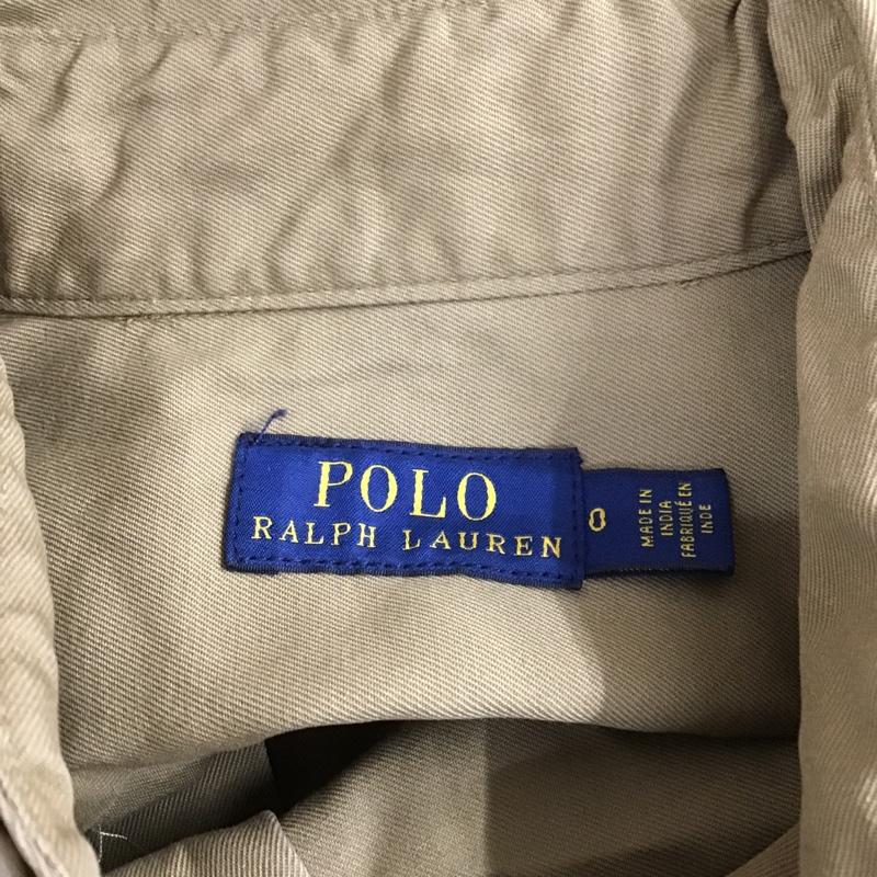 ポロラルフローレン POLO RALPH LAUREN ワンピース ロングスカート シャツロングワンピース 長袖ワンピース カジュアルロングワンピース ウエストベルト 0 無地 ベージュ / ベージュ /  レディース USED 古着 中古 10105860