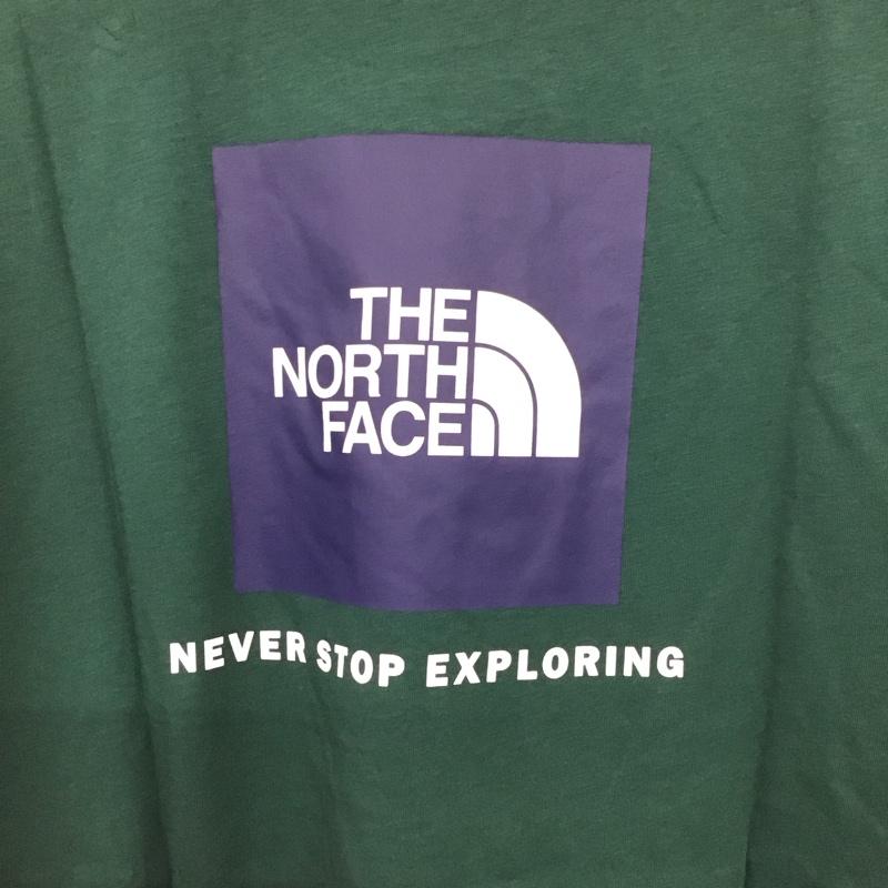 ザノースフェイス THE NORTH FACE Tシャツ 半袖 NF0A87NPA1B L ロゴ、文字 X プリント 緑 / グリーン / X 紺 / ネイビー /  メンズ USED 古着 中古 10132526