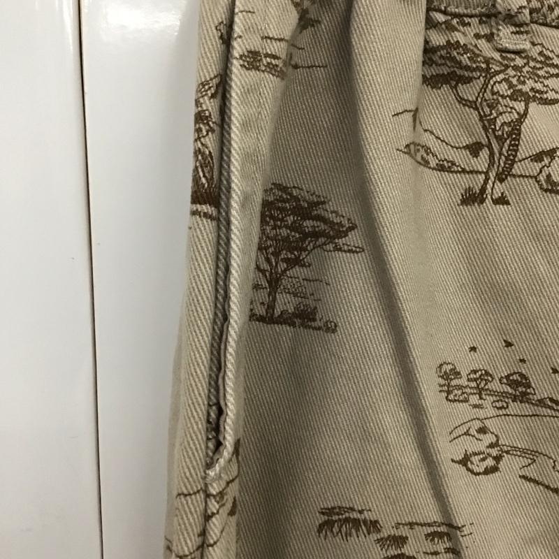 ニコアンド niko and... パンツ ワークパンツ、ペインターパンツ S216CL46AD 起毛アソートコクーンパンツ M 総柄 ベージュ / ベージュ /  レディース USED 古着 中古 10131084