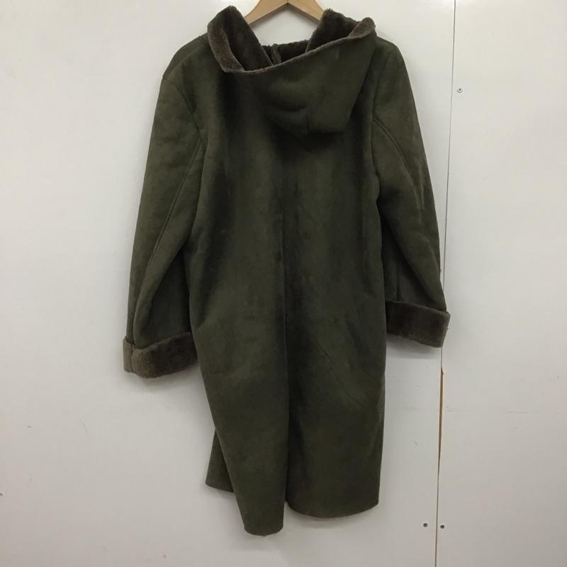 ケービーエフプラス KBF+ コート コート一般 長袖ロングコート アウター カジュアルジャケット ONE SIZE 無地 カーキ / カーキ /  レディース USED 古着 中古 10147224