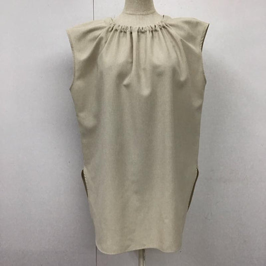 ユナイテッドアローズグリーンレーベルリラクシング UNITED ARROWS green label relaxing カットソー 半袖 3626-165-2776 ノースリーブカットソー 半袖ブラウス 無地 ベージュ / ベージュ /  レディース USED 古着 中古 10117829