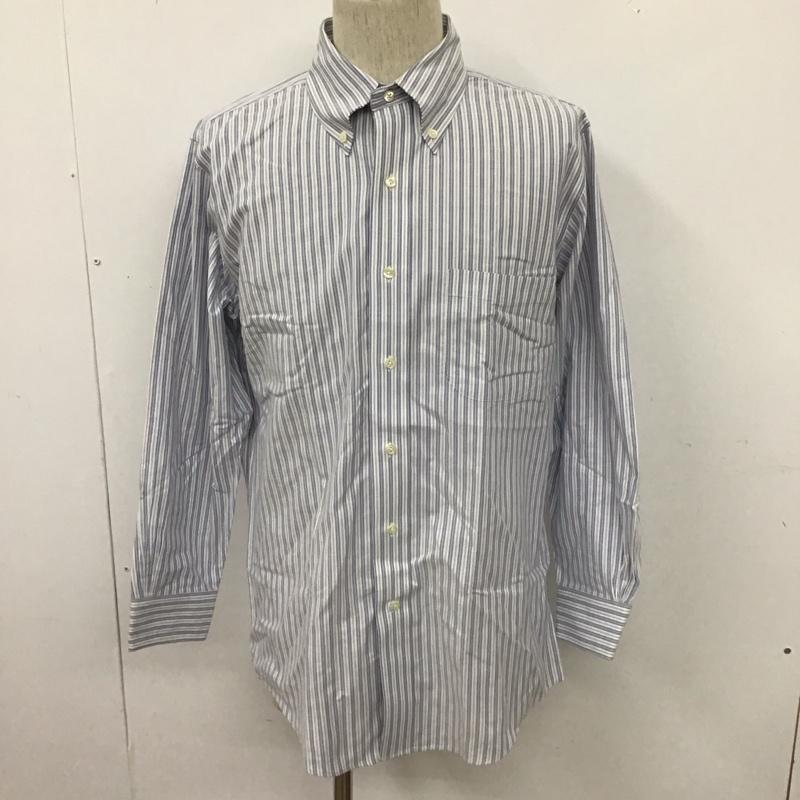 ブルックスブラザーズ BROOKS BROTHERS シャツ、ブラウス 長袖 長袖シャツ カジュアルシャツ カラーシャツ ストライプシャツ ストライプ 白 / ホワイト / X 水色 / ライトブルー /  メンズ USED 古着 中古 10111265