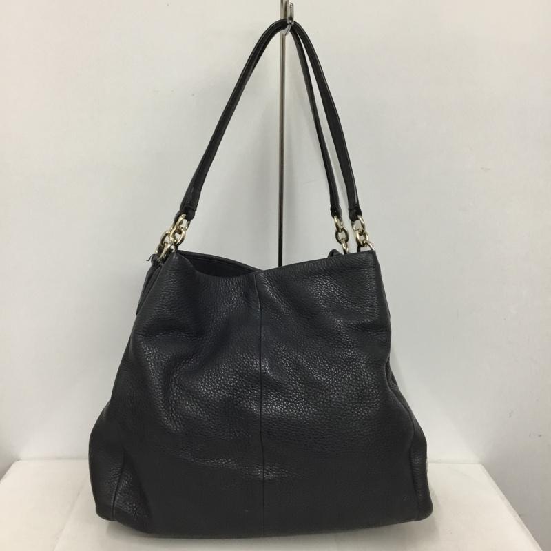 コーチ COACH トートバッグ トートバッグ F35723 レザー ロゴ、文字 紺 / ネイビー /  レディース USED 古着 中古 10141873
