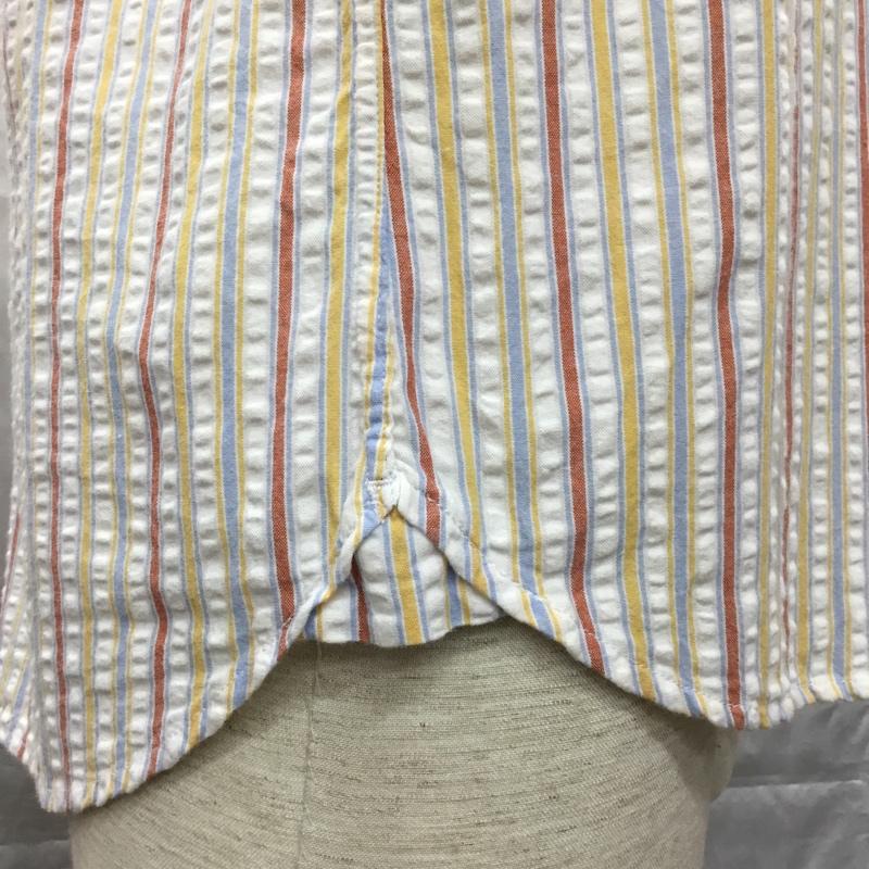 ニューヨーカー NEWYORKER シャツ、ブラウス 半袖 半袖シャツ カラーシャツ 半袖カットソー ストライプシャツ L ストライプ マルチカラー / マルチカラー /  メンズ USED 古着 中古 10115822