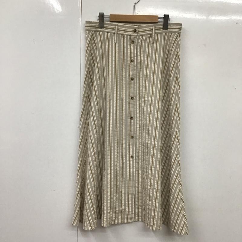 ザラ ZARA スカート ロングスカート フレアロングスカート ストライプスカート カジュアルスカート L ストライプ マルチカラー / マルチカラー /  レディース USED 古着 中古 10117676