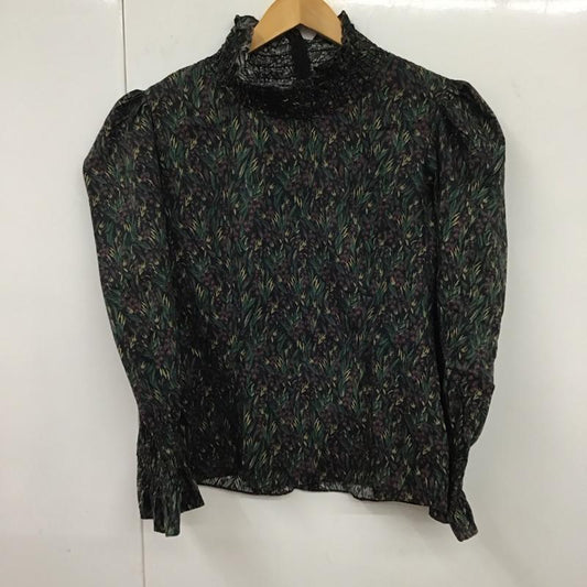 ザラ ZARA カットソー 長袖 2070/001/800 balloons puffy sleeves high neck top M 総柄 マルチカラー / マルチカラー /  レディース USED 古着 中古 10131851