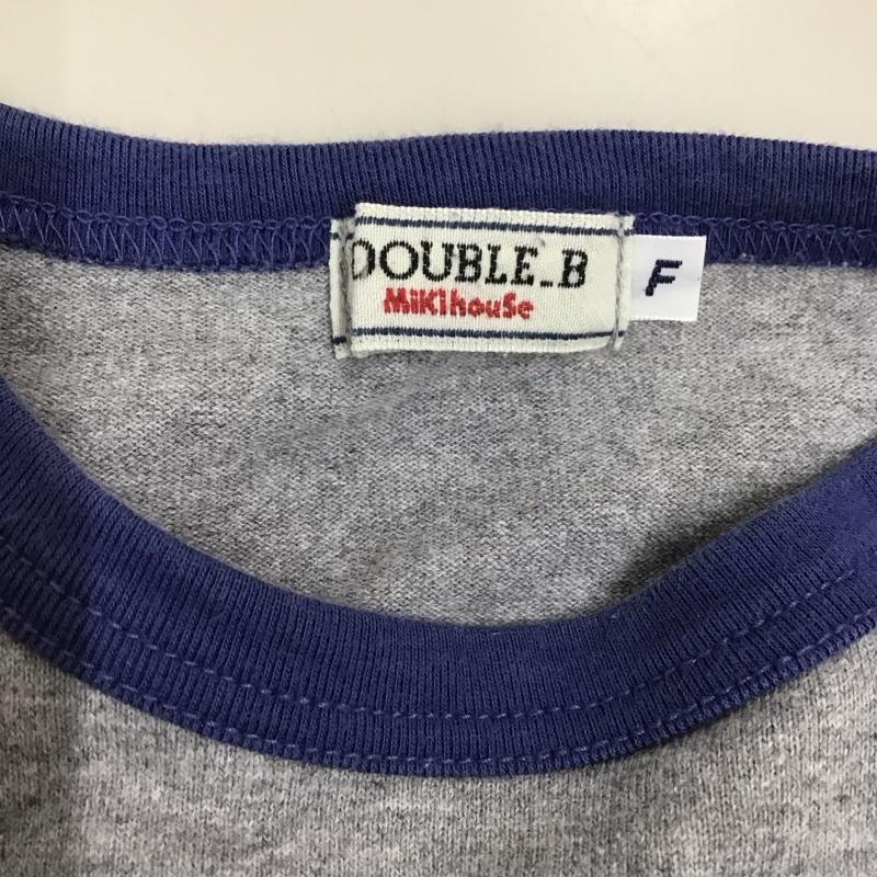 ダブルB Double B Tシャツ 長袖 FREE プリント 灰 / グレー /  ボーイズ USED 古着 中古 10116788