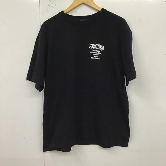 エロスティカ EROSTiKA Tシャツ 半袖 Devils Cat Fight バックプリント XL ロゴ、文字 黒 / ブラック /  メンズ USED 古着 中古 10123388