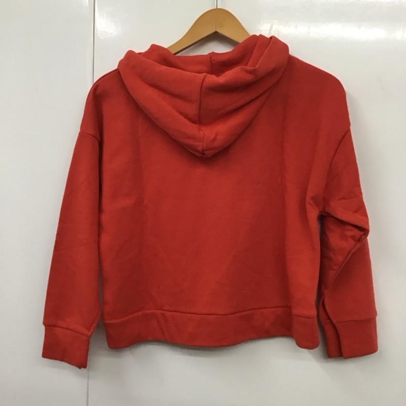 ローリーズファーム LOWRYS FARM パーカー 長袖 フーディ M 無地 赤 / レッド /  レディース USED 古着 中古 10130302