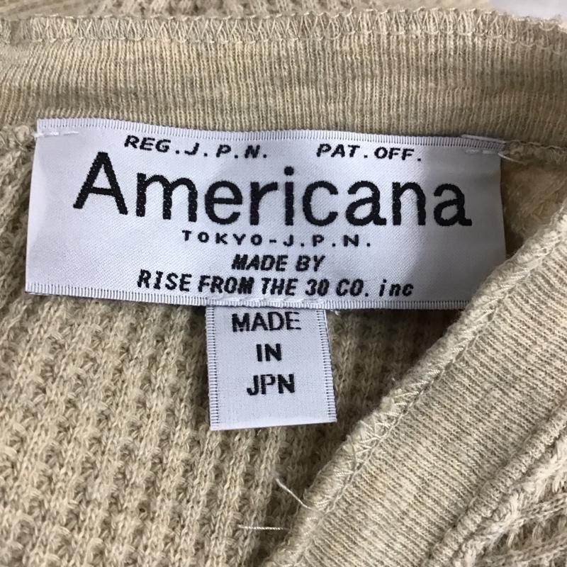 アメリカーナ AMERICANA ワンピース ロングスカート ワッフル サーマル 長袖 無地 ベージュ / ベージュ /  レディース USED 古着 中古 10120231