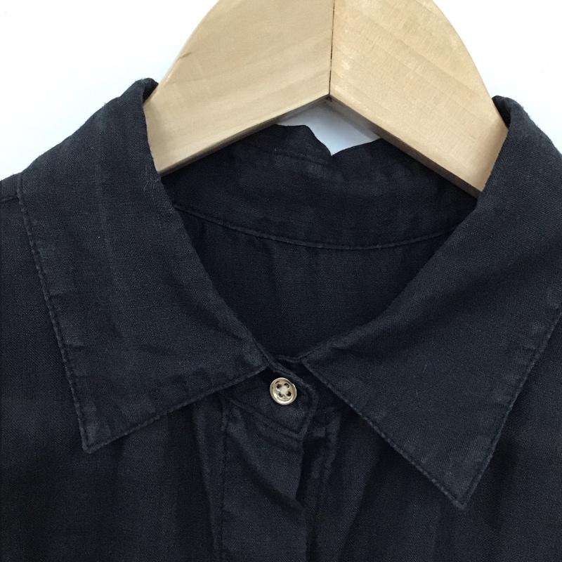 ラウンジドレス Loungedress シャツ、ブラウス 長袖 FREE 無地 黒 / ブラック /  レディース USED 古着 中古 10131682