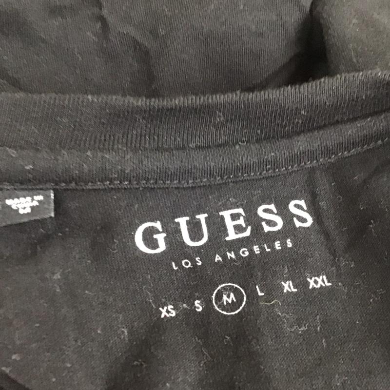 ゲス Guess Tシャツ 半袖 半袖カットソー プリントTシャツ クルーネックカットソー M ロゴ、文字 黒 / ブラック /  メンズ USED 古着 中古 10112118