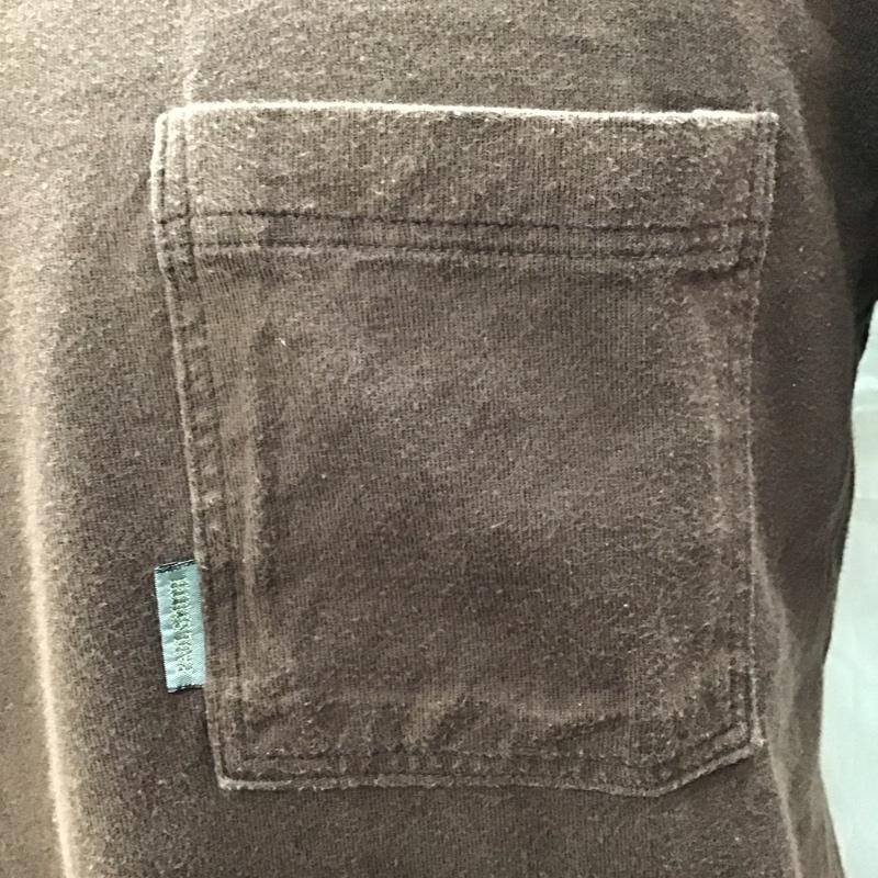 ポールスミス Paul Smith Tシャツ 半袖 クルーネック 胸ポケット M ロゴ、文字 茶 / ブラウン /  メンズ USED 古着 中古 10117025