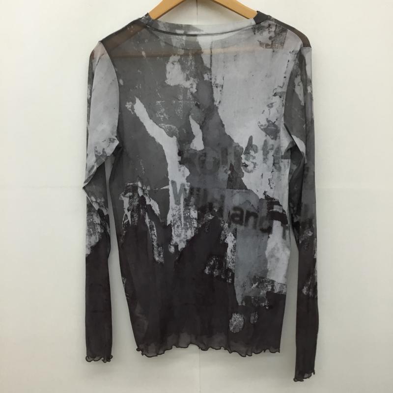 ジーナシス JEANASIS カットソー 長袖 FREE 総柄 灰 / グレー / X 茶 / ブラウン /  レディース USED 古着 中古 10137606