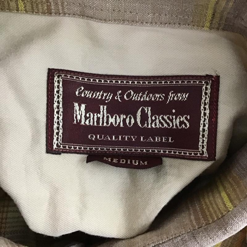 マルボロクラシックス MCS MARLBORO CLASSICS シャツ、ブラウス 長袖 ボタンダウン チェック M ロゴ、文字 マルチカラー / マルチカラー /  メンズ USED 古着 中古 10106806
