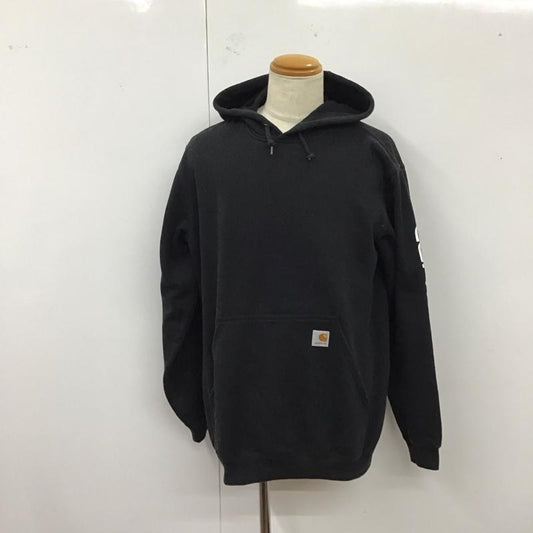 カーハート Carhartt パーカー 長袖 長袖パーカー フード付きパーカー プリントスウェット トレーナー M ロゴ、文字 黒 / ブラック /  メンズ USED 古着 中古 10121035