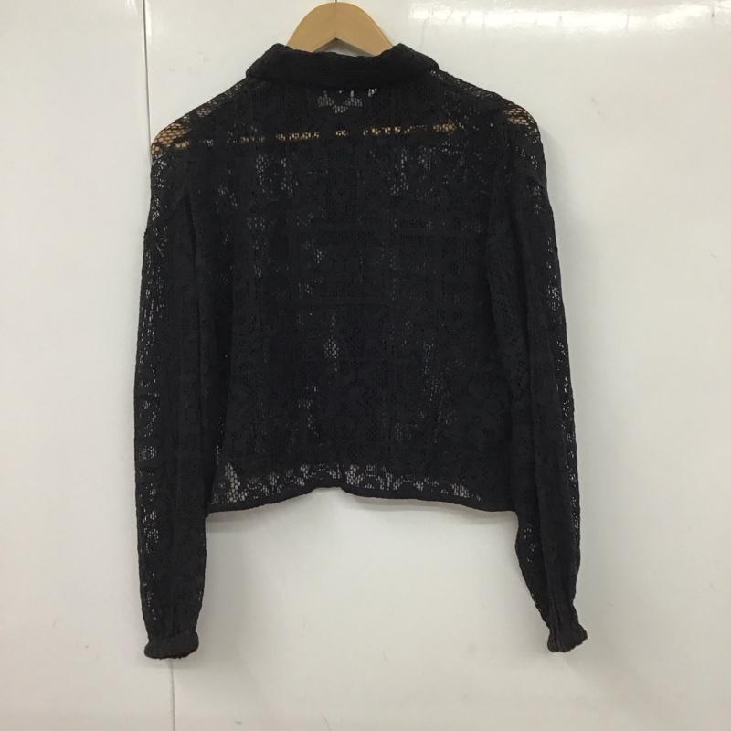 ニコアンド niko and... シャツ、ブラウス 長袖 NKN42643WS クラフトレースロングスリーブシャツ M  黒 / ブラック /  レディース USED 古着 中古 10131836