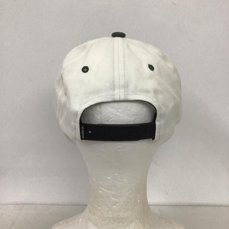 古着 USED 帽子 キャップ SLEEPYY ロゴ、文字 白 / ホワイト / X 緑 / グリーン /  メンズ USED 古着 中古 10132443