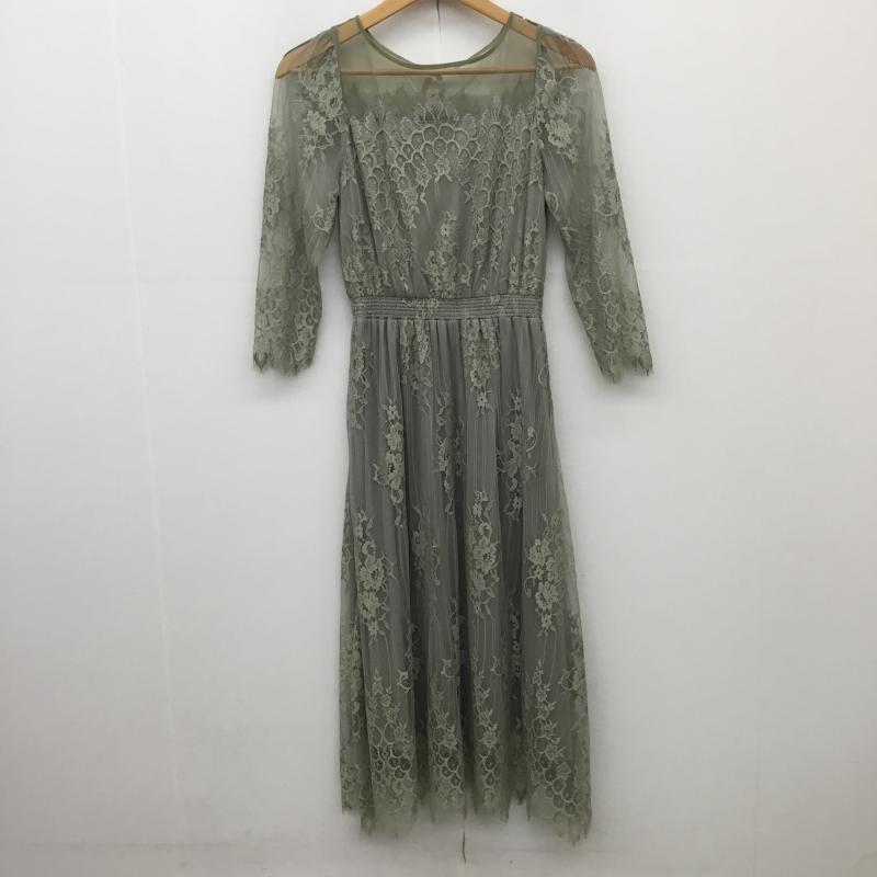 ロペピクニック ROPE  PICNIC ワンピース ロングスカート 36 総柄 薄緑 / ライトグリーン /  レディース USED 古着 中古 10129978