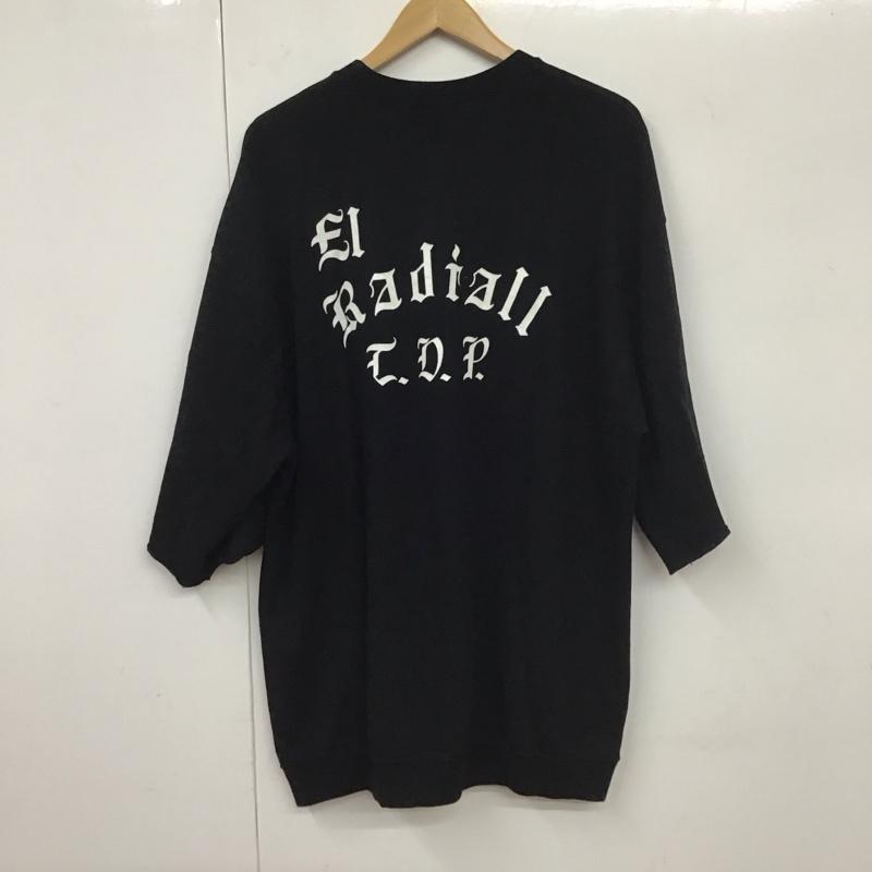 ラディアル RADIALL Tシャツ 半袖 半袖カットソー プリントTシャツ クルーネックカットソー L ロゴ、文字 黒 / ブラック /  メンズ USED 古着 中古 10131001