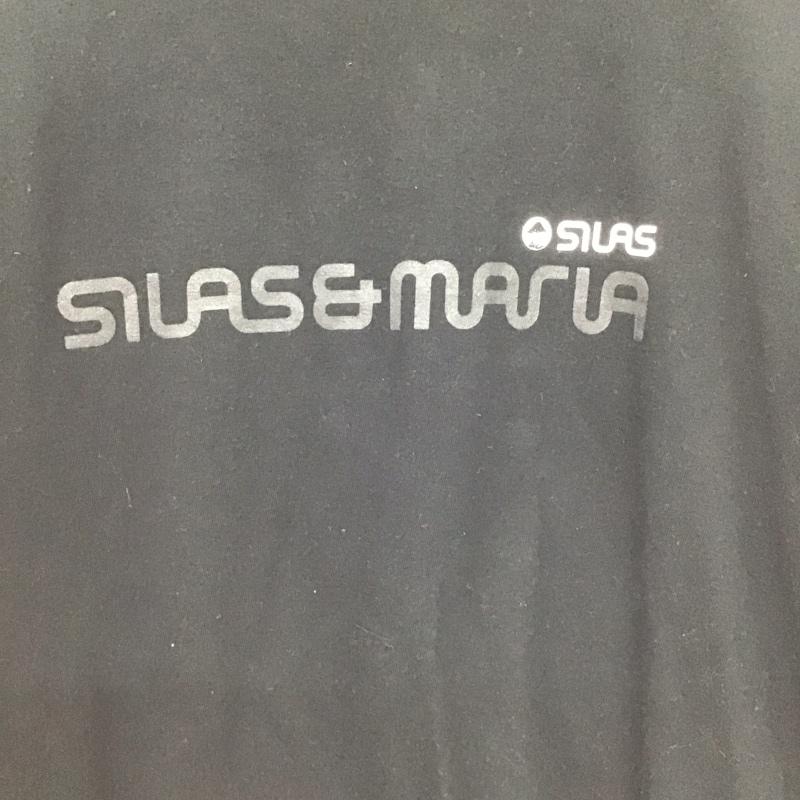 サイラス SILAS カットソー 長袖 長袖カットソー プリントカットソー クルーネック S ロゴ、文字 黒 / ブラック /  メンズ USED 古着 中古 10147620