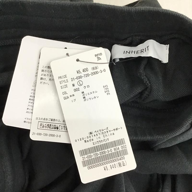 インヘリット INHERIT パンツ ワークパンツ、ペインターパンツ ワイドパンツ スウェットパンツ カジュアルパンツ L ロゴ、文字 黒 / ブラック /  メンズ USED 古着 中古 10113121