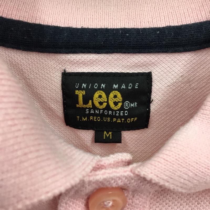 リー Lee ポロシャツ 半袖 M ワンポイント 桃 / ピンク /  メンズ USED 古着 中古 10117786