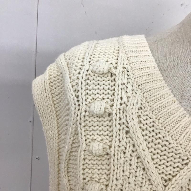 ザラ ZARA ベスト ベスト L 無地 白 / ホワイト /  レディース USED 古着 中古 10120287