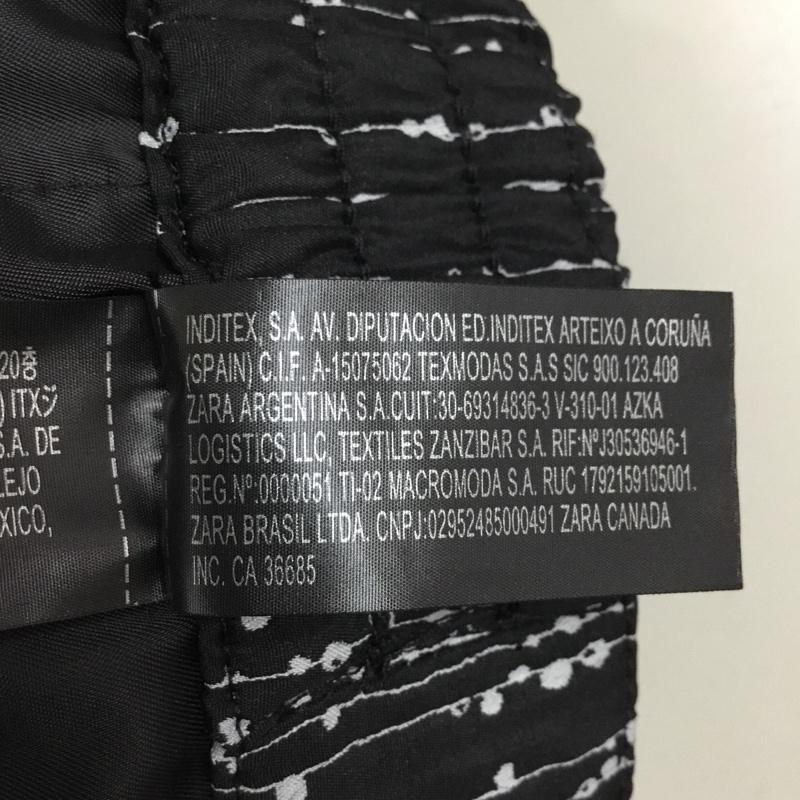 ザラ ZARA パンツ スラックス スラックスパンツ ワイドパンツ カジュアルパンツ S 総柄 黒 / ブラック /  レディース USED 古着 中古 10115808