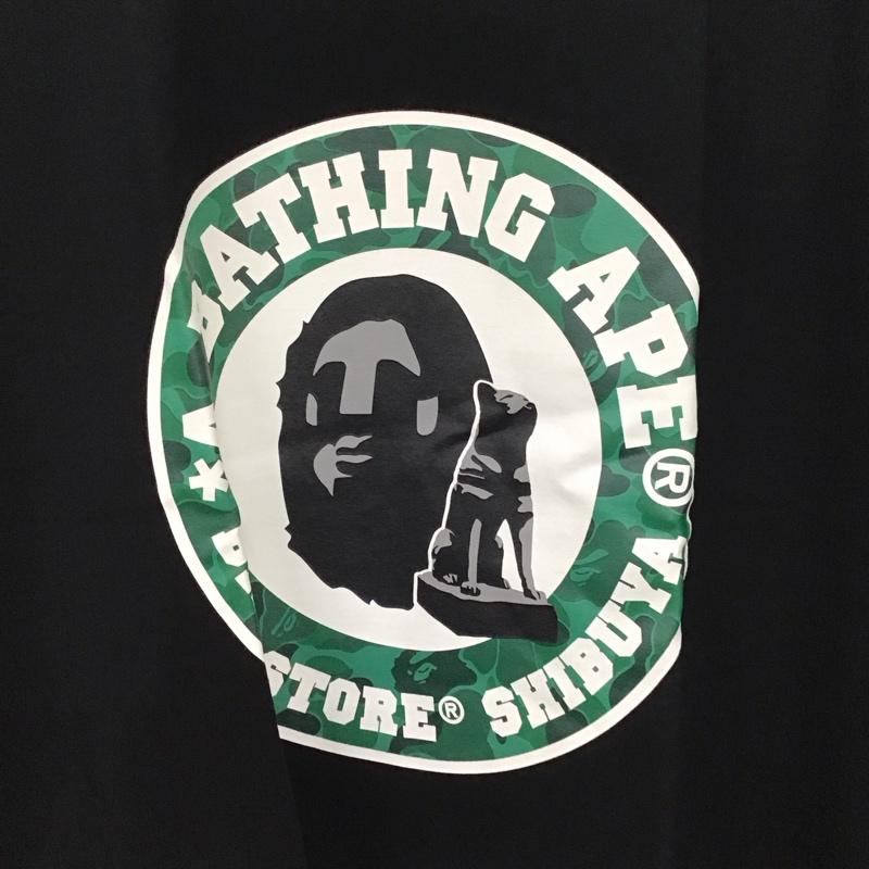 ベイプ BAPE Tシャツ 半袖 半袖カットソー プリントTシャツ クルーネックカットソー XXL プリント 黒 / ブラック /  メンズ USED 古着 中古 10130684