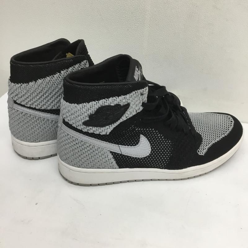 ナイキ NIKE スニーカー スニーカー AIR JORDAN 1 RETRO HIGH FLYKNIT SHADOW エアジョーダン1 ハイ フライニット シャドウ 919704-003 27.0cm ロゴ、文字 黒 / ブラック / X 灰 / グレー /  メンズ USED 古着 中古 10108142