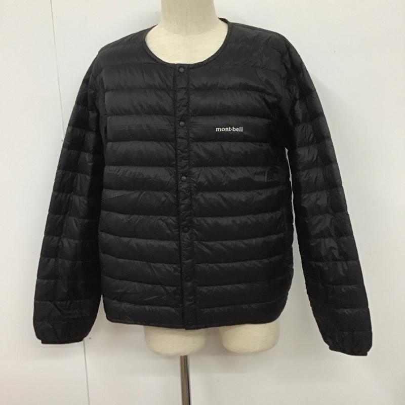 モンベル mont-bell ジャケット、上着 ダウンジャケット 1101503 スペリオダウン ラウンドネックジャケット ノーカラー L ロゴ、文字 黒 / ブラック /  メンズ USED 古着 中古 10107055