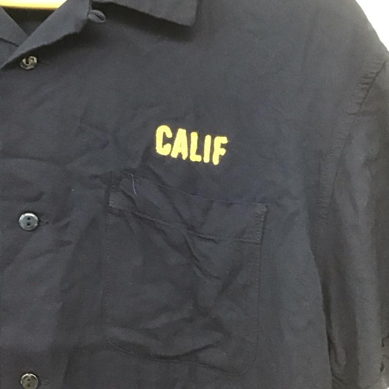ベンデイビス BEN DAVIS シャツ、ブラウス 半袖 半袖シャツ 無地シャツ ポケットシャツ L ロゴ、文字 紺 / ネイビー /  メンズ USED 古着 中古 10148751