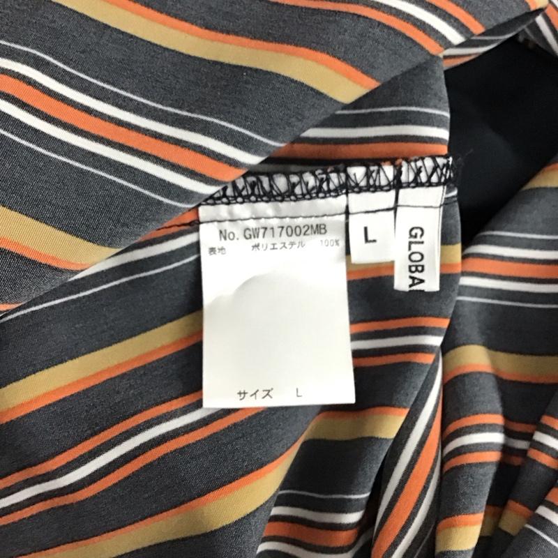 グローバルワーク GLOBAL WORK ワンピース ロングスカート 半袖シャツロングワンピース フロントボタン L ストライプ マルチカラー / マルチカラー /  レディース USED 古着 中古 10149691