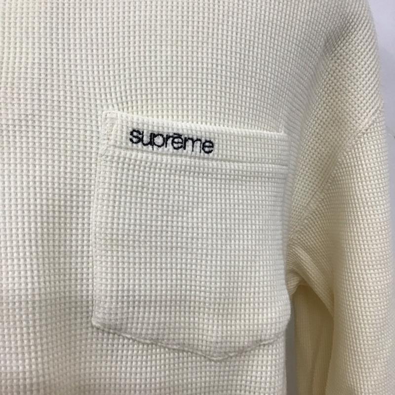 シュプリーム Supreme ポロシャツ 長袖 23AW ThermalL/SPolo サーマルポロシャツ 長袖ポロシャツ L ロゴ、文字 アイボリー / アイボリー /  メンズ USED 古着 中古 10115933
