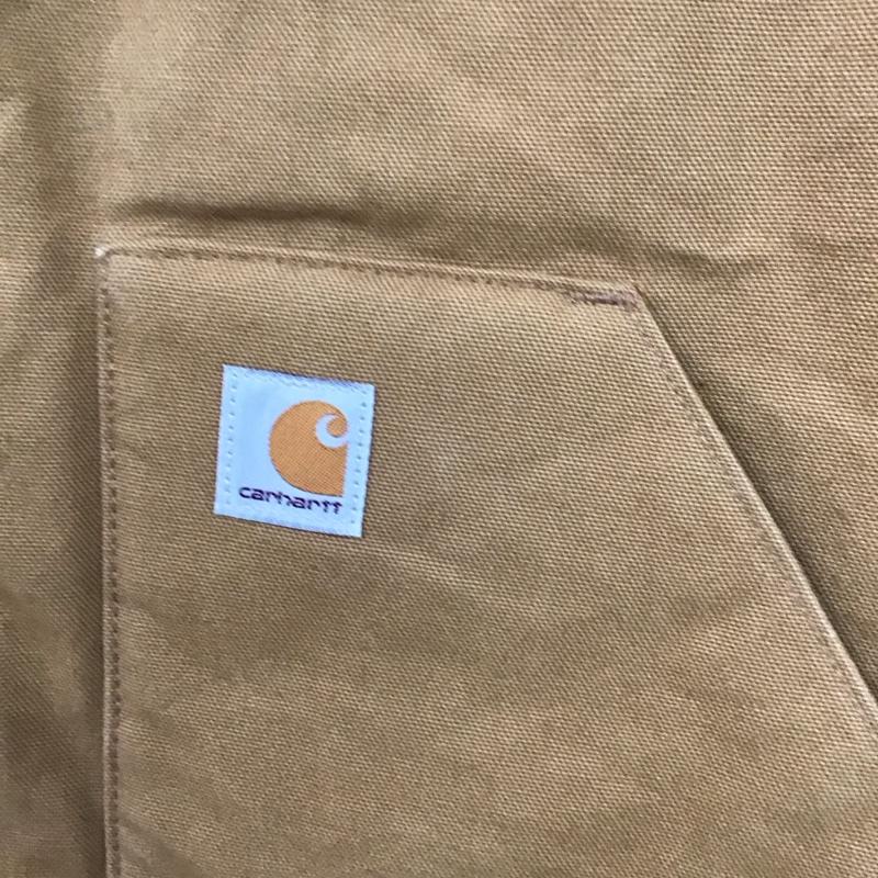 カーハート Carhartt ベスト ベスト ジップアップベスト ノースリーブカットソー アウター XL ロゴ、文字 茶 / ブラウン /  メンズ USED 古着 中古 10150661
