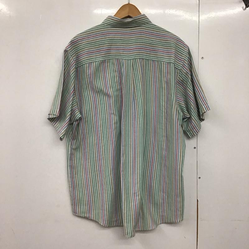 古着 USED シャツ、ブラウス 半袖 半袖シャツ ストライプシャツ ボタンダウンシャツ L ストライプ マルチカラー / マルチカラー /  メンズ USED 古着 中古 10142600