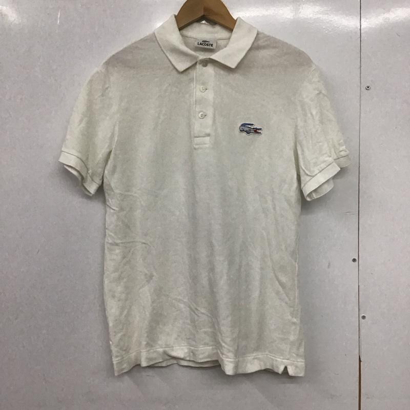 ラコステ LACOSTE ポロシャツ 半袖 5 ロゴ、文字 白 / ホワイト /  メンズ USED 古着 中古 10148248