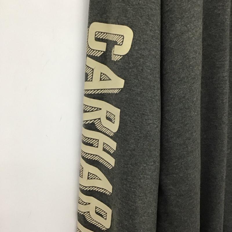 カーハート Carhartt トレーナー 長袖 長袖トレーナー スウェット クルーネック プルオーバー XL ロゴ、文字 灰 / グレー /  メンズ USED 古着 中古 10138200