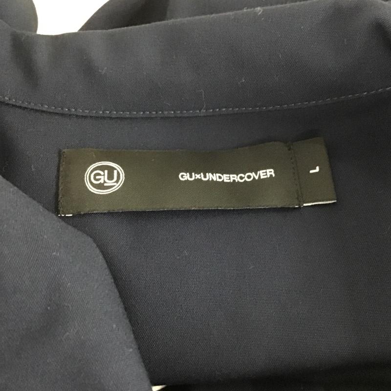 ジーユー GU シャツ、ブラウス 半袖 331-334471 UNDERCOVER パイピングシャツ L 無地 紺 / ネイビー /  メンズ USED 古着 中古 10106081