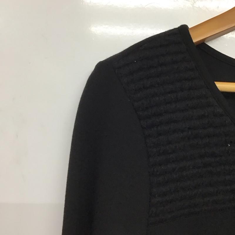 インゲボルグ INGEBORG ワンピース ロングスカート 長袖ロングワンピース フレアスカート 3 無地 黒 / ブラック /  レディース USED 古着 中古 10142655