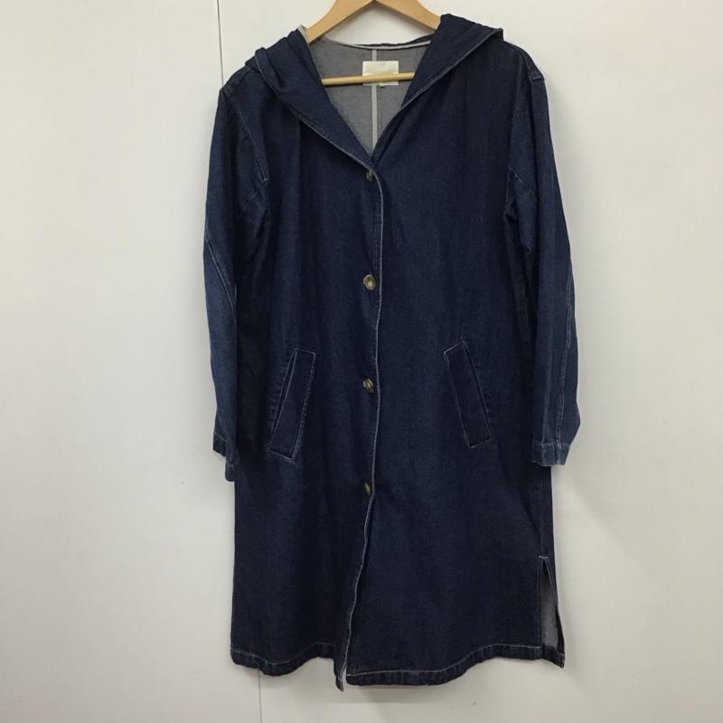 エヘカソポ ehka sopo コート コート一般 デニム M 無地 インディゴ / インディゴ /  レディース USED 古着 中古 10130428