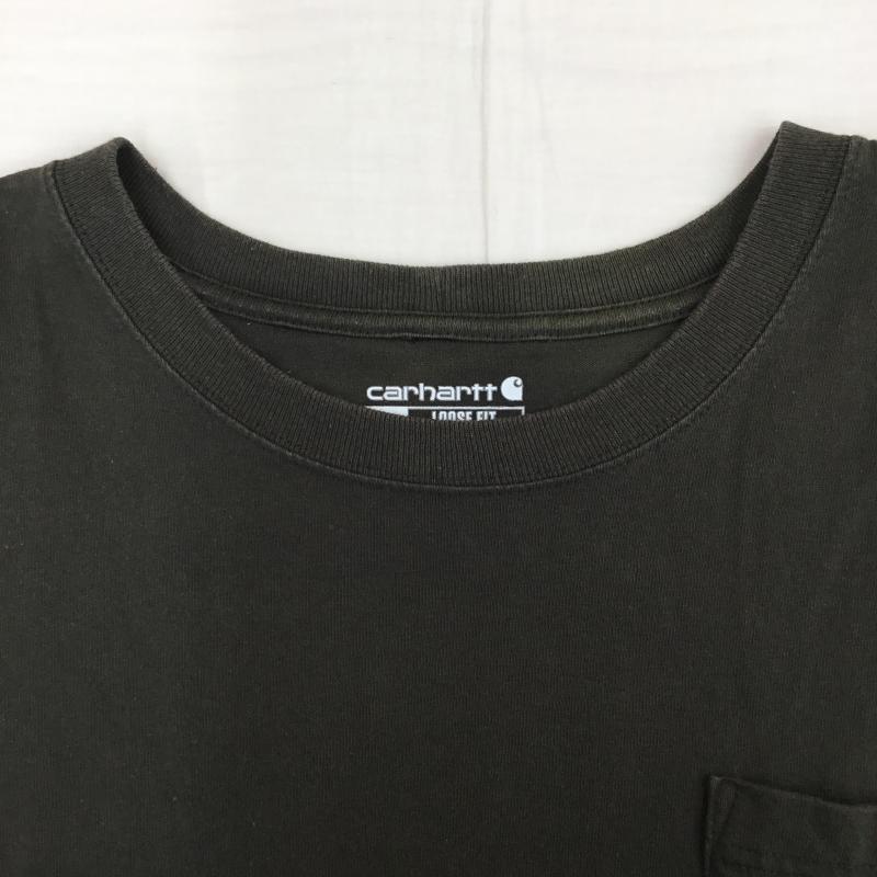 カーハート Carhartt Tシャツ 半袖 K87 306 Carhartt LOOSE FIT HEAVYWEIGHT SHORT-SLEEVE POCKET T-SHIRT XL ロゴ、文字 カーキ / カーキ /  メンズ USED 古着 中古 10145521