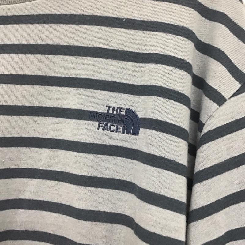ザノースフェイス THE NORTH FACE カットソー 長袖 nt30123 長袖カットソー プリントカットソー クルーネック L ボーダー柄 紺 / ネイビー /  メンズ USED 古着 中古 10133622