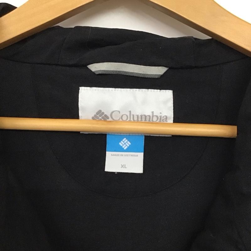 コロンビア Columbia ジャケット、上着 ジャケット、ブレザー 220 pm3844 マウンテンパーカ ジップアップジャケット アウター XL ロゴ、文字 黒 / ブラック /  メンズ USED 古着 中古 10139770