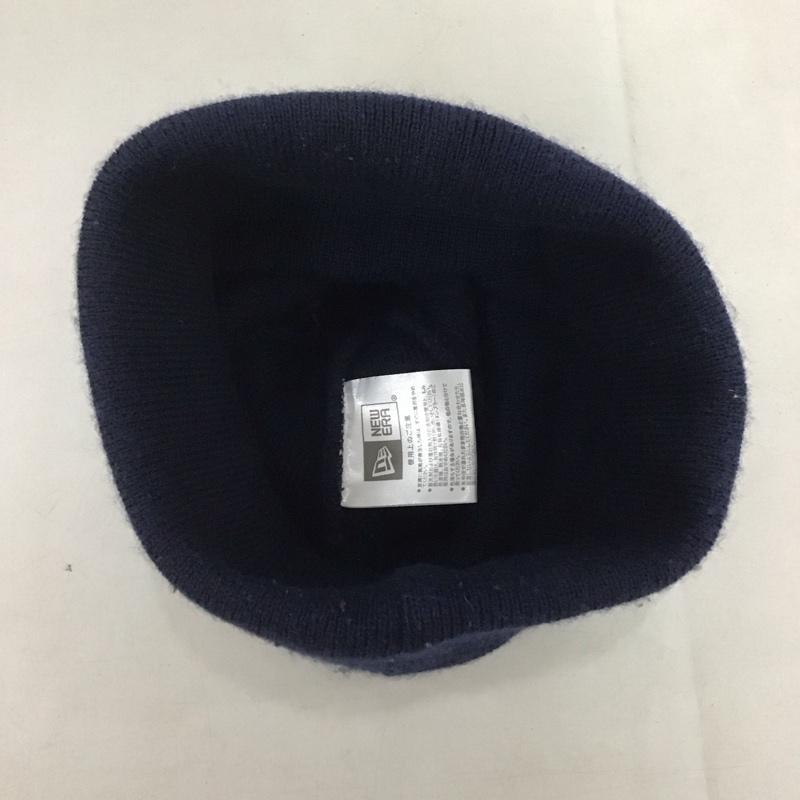 ニューエラ NEW ERA 帽子 ニット帽 ロゴ、文字 紺 / ネイビー /  メンズ USED 古着 中古 10141148