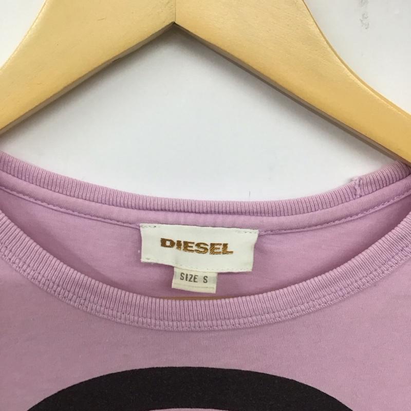 ディーゼル DIESEL Tシャツ 半袖 半袖カットソー プリントTシャツ クルーネックカットソー S プリント 桃 / ピンク /  メンズ USED 古着 中古 10139176